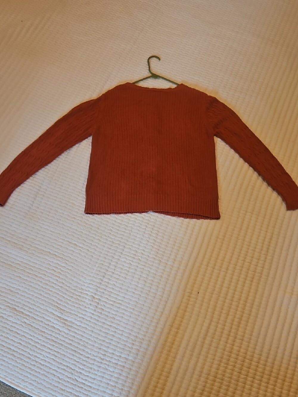 Northcrest Rust Cable Button-Front Cardigan - Picture 4 of 4